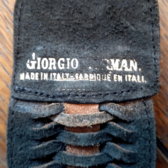 Vintage Giorgio Armani Woven Leather Belt - Picture 4 of 4